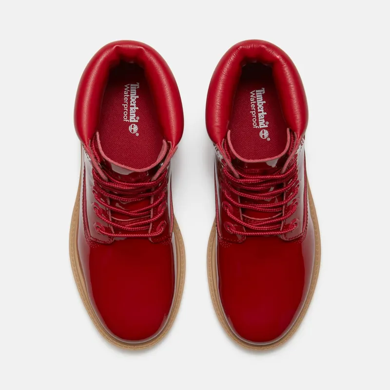 Timberland 6″ Premium Waterproof Boot Patent Medium Red (TB0A43F8-A5G)