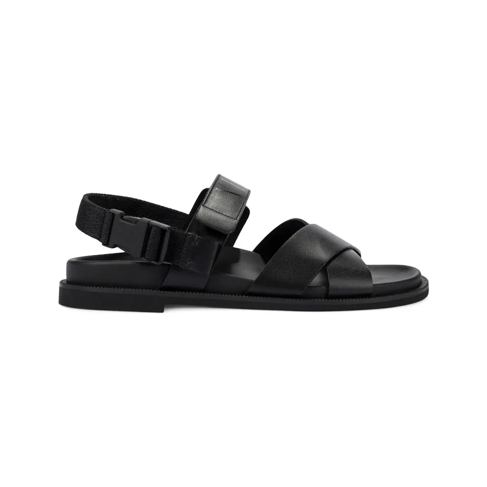 Valentino Garavani VLTN Leather Strap Sandals Black (VY2S0E22 ETA 0NO)