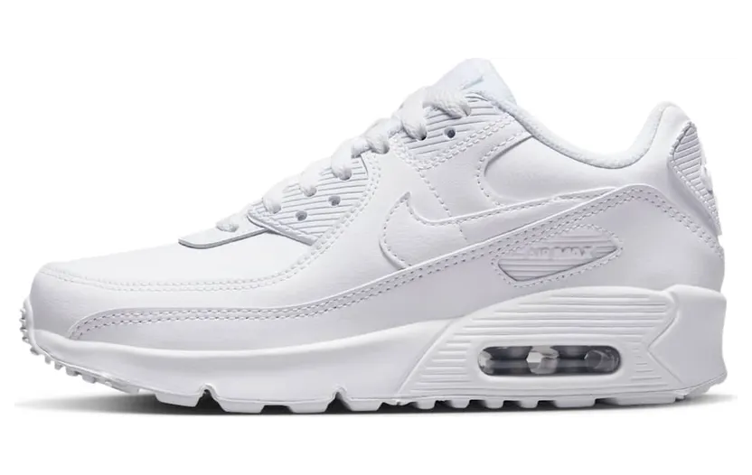 Nike Air Max 90 Leather GS “White / Metallic Silver” (CD6864-100)
