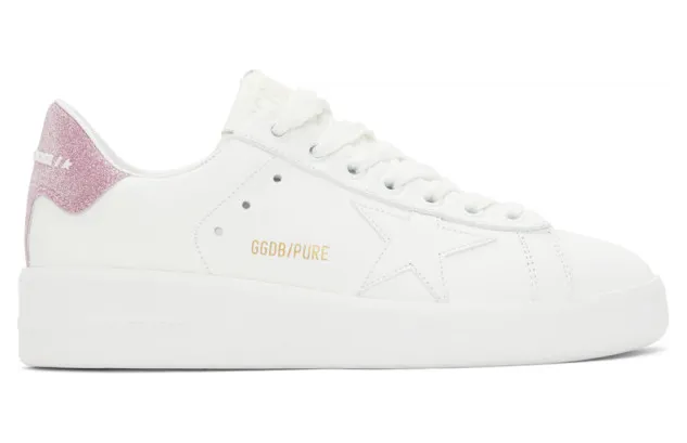 Golden Goose White and Pink Purestar Sneakers (GWF00197.F000837.10310)