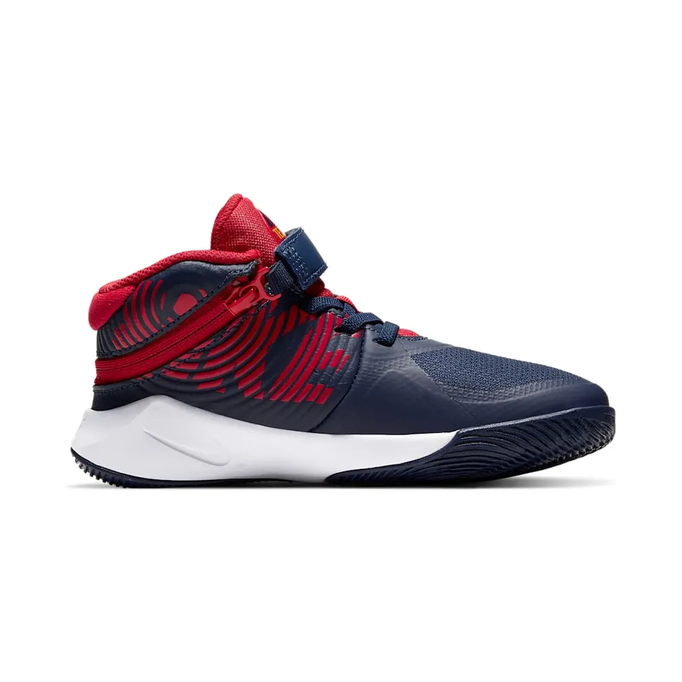 Nike Team Hustle D 9 FlyEase Midnight Navy (PS) Midnight Navy/White/Saffron Quartz (BV2951-400)
