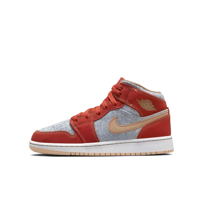 Jordan 1 Mid Denim Red (GS) (DM4384-600)