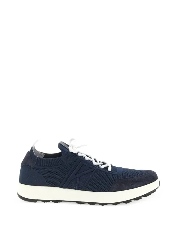 Kiton mit gestricktem Wildledereinsatz – Blue (USSA031N012171800V)