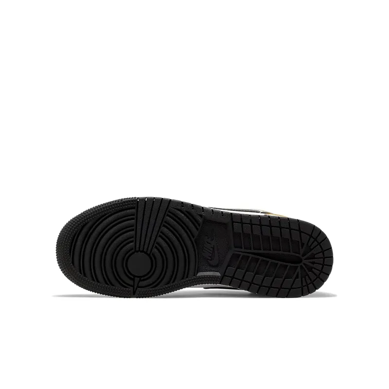 Jordan 1 Low Gold Toe (GS) Metallic Gold/Black-White (CQ9487-700)