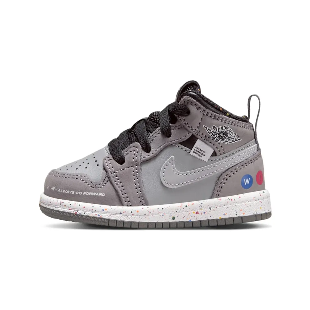 Air Jordan One Mid Gunsmoke / Matte Silver / Black (FZ1208-001)