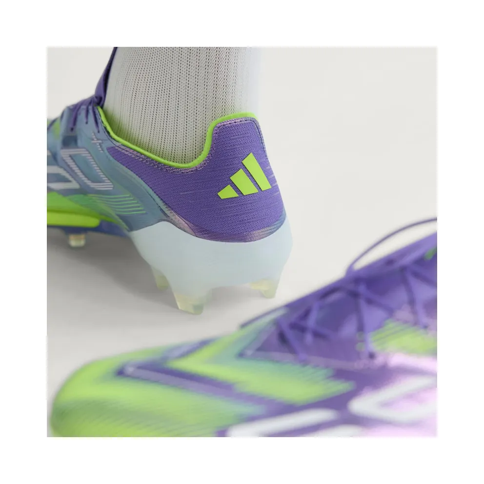 adidas F50+ Firm Ground Boots “Purple Rush / Cloud White / Lucid Lemon” (JS3211)