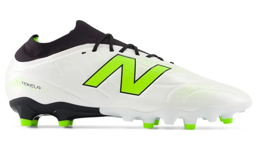 NEW BALANCE TEKELA TEAM LOW LACED FG V5 “White / Black / Pixel Green” (ST3FSP5)