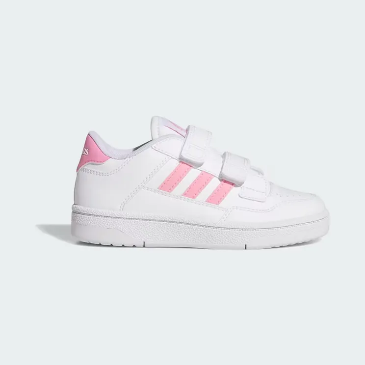 adidas Rapid Court Shoes Kids “Cloud White / Bliss Pink / Cloud White” (JS4768)