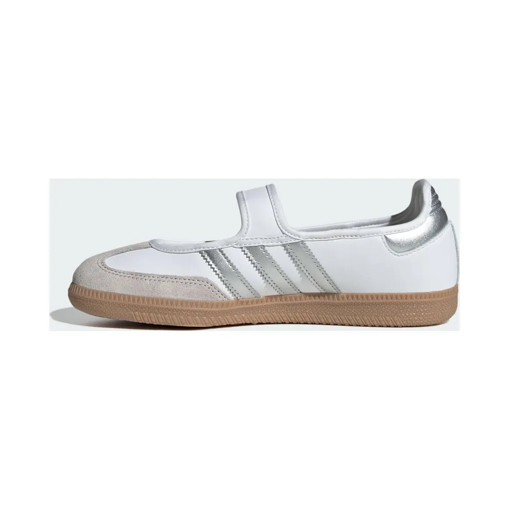 Adidas SAMBA OG Shoes Cloud White / Silver Metallic / Gum (KJ3785)