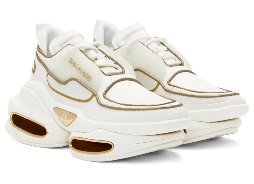 Balmain White B-Bold Low-Top Sneakers (XN0VI541LCWR) (4)