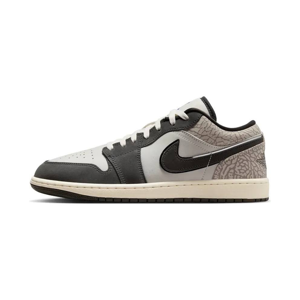 Air Jordan 1 Low SE “Sail Deep Pewter Elephent Print” (IU2268-100)