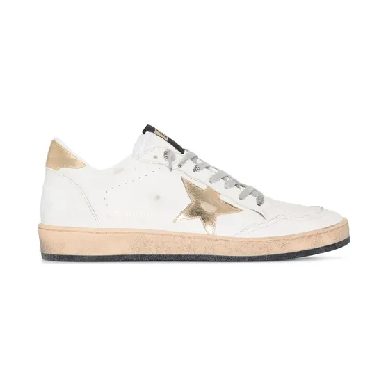 Golden Goose Ball Star sneakers in milk white/gold with vintage effect GWF00117F000783/T_GOLDE-80608_500-41