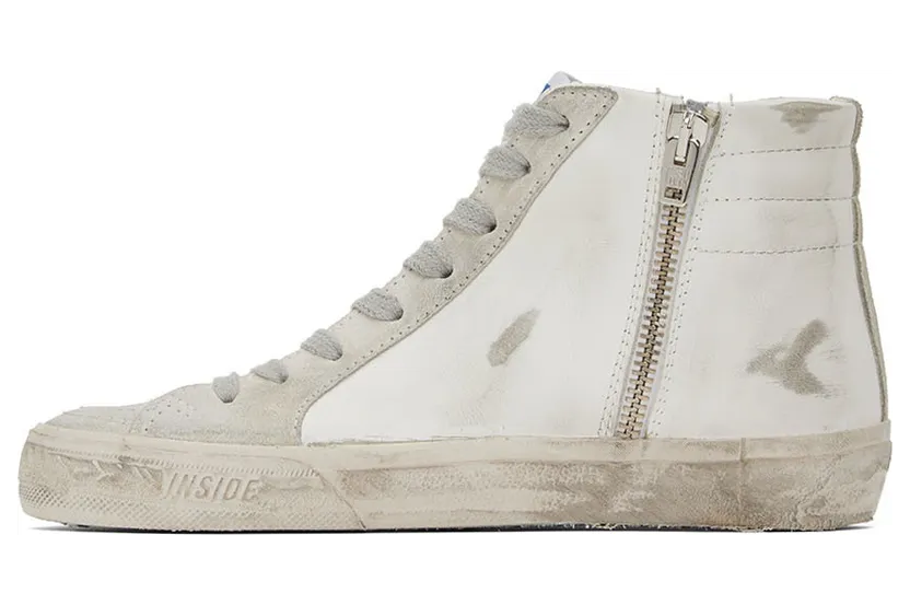Golden Goose White & Gray Slide Classic High-Top Sneakers (GMF00115.F000324.1027) (3)