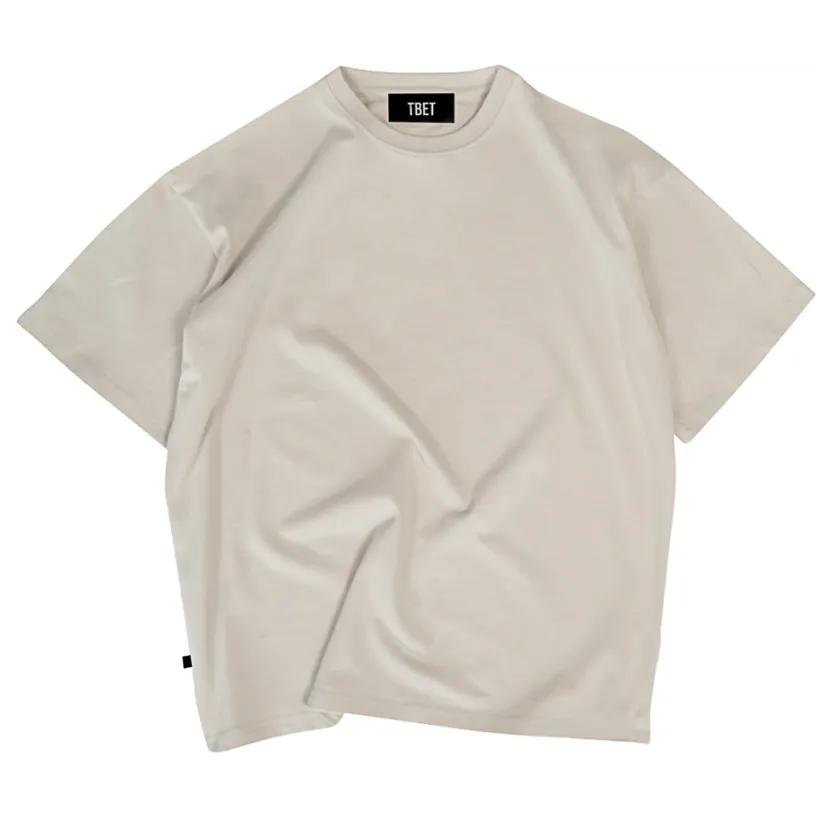 TBET – Oversize Blank – T-Shirt-kurzarm (N-CR04-dune)