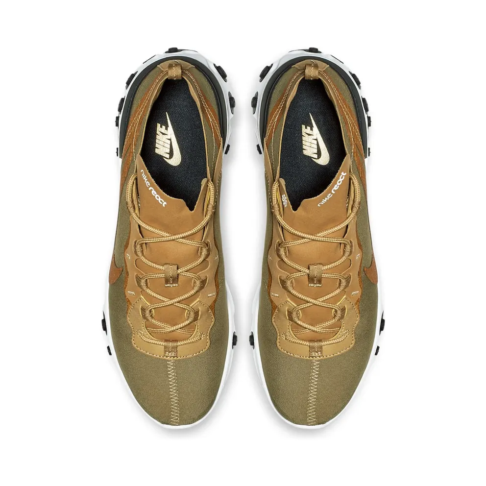 Nike React Element 55 Metallic Gold Metallic Gold/White-White-Black (BQ6166-700)