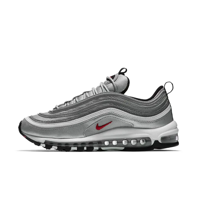 Nike Air Max 97 Silver Bullet 2016/2017 (W) Metallic Silver/Varsity Red-Black-White (885691-001)