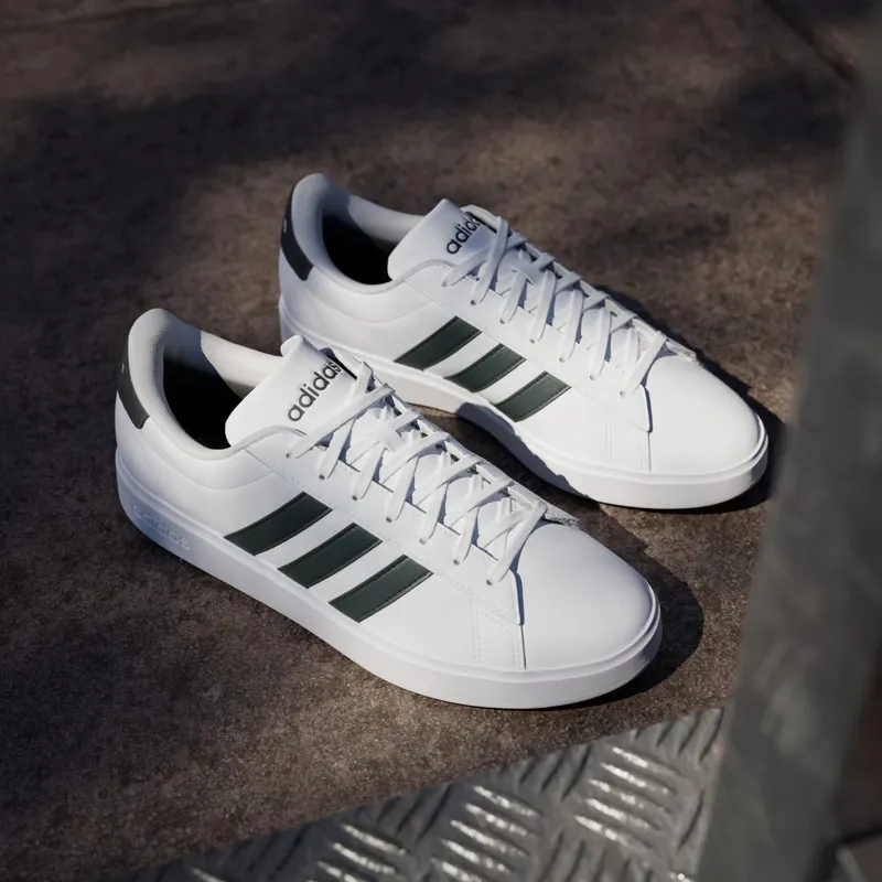 Adidas Grand Court Cloudfoam Comfort Cloud White / Shadow Green / Carbon (GW9204)