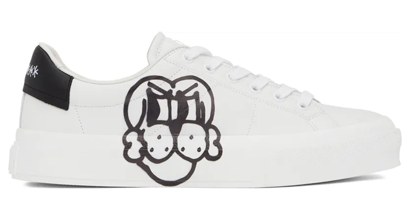 Givenchy White Chito Edition Dog Print City Sport Sneakers (BH005VH13N)