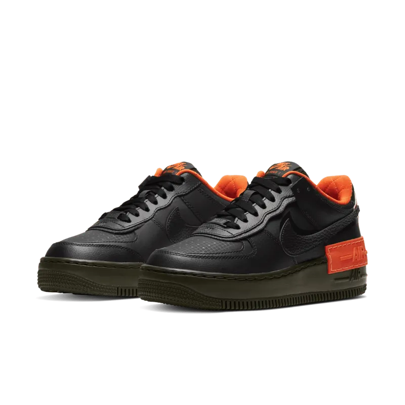 Nike Air Force 1 Shadow Black Hyper Crimson Cargo Khaki (W) Black/Hyper Crimson-Cargo Khaki-Back (CQ3317-001)