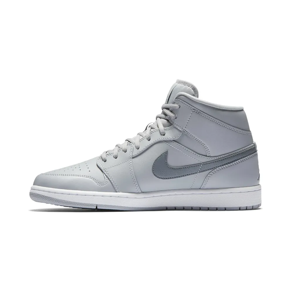 Jordan 1 Retro Mid Wolf Grey Cool Grey Wolf Grey/Cool Grey-White (554724-033)