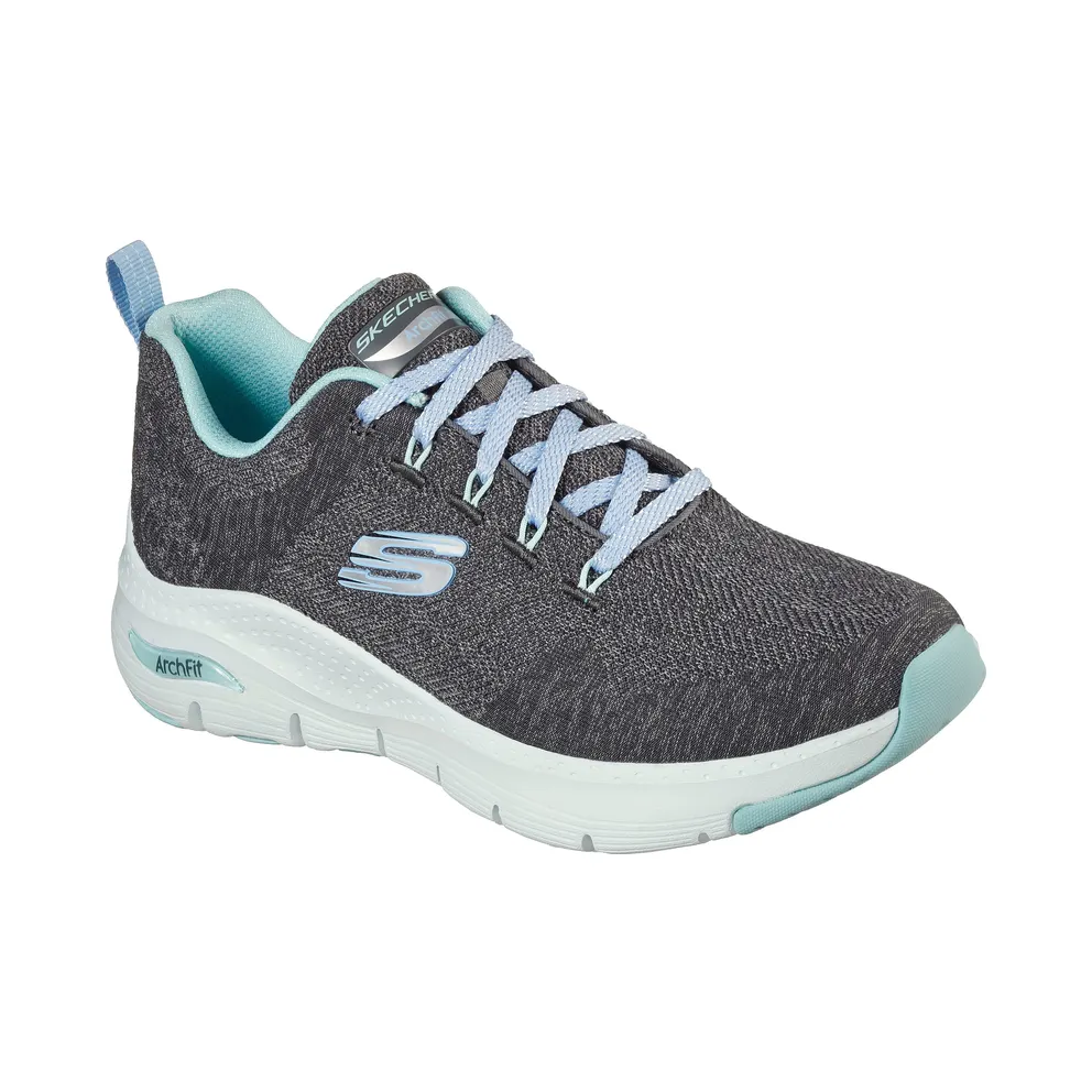 Skechers Arch Fit – Comfy Wave – Houtskool / Turkoois (149414 CCTQ)