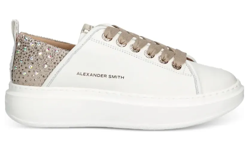 Alexander Smith Wembley verfraaide low-top sneakers – Wit (ASBDWYW0506WIS)