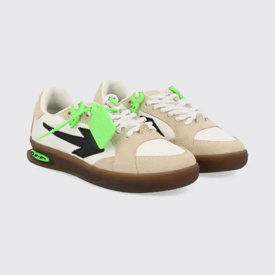 Off-White End of Play Low-Top Sneakers in Leather and Nylon with Iconic Tag White (W28NS6F0026865)