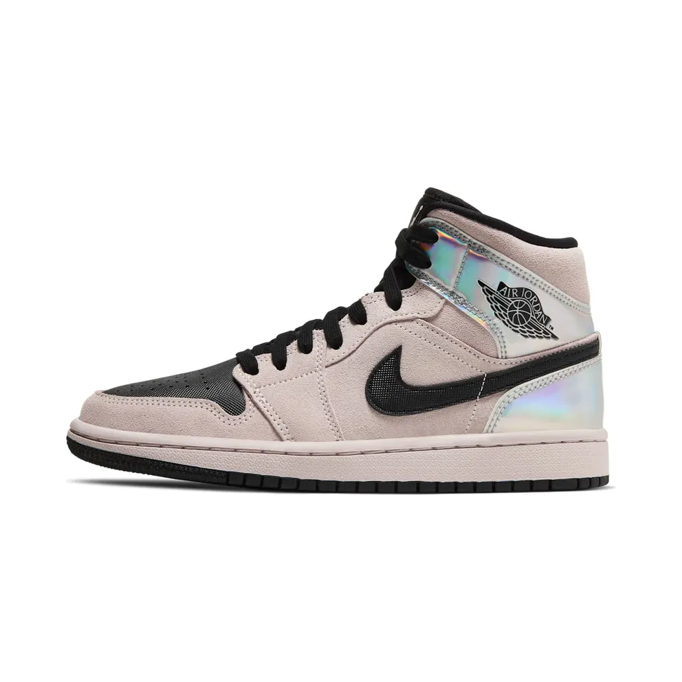 Jordan 1 Mid Dirty Powder Iridescent (W) Beige/Black (BQ6472-602)