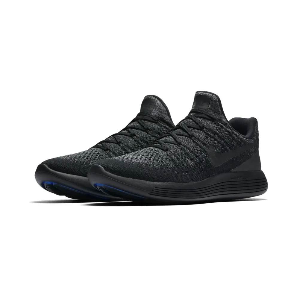 Nike Lunar Epic Low Flyknit 2 Black Dark Grey Black/Dark Grey-Racer Blue-Black (863779-004)