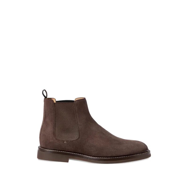 Brunello Cucinelli Suede Chelsea “Brown” (MZUSOLE818 C9832)
