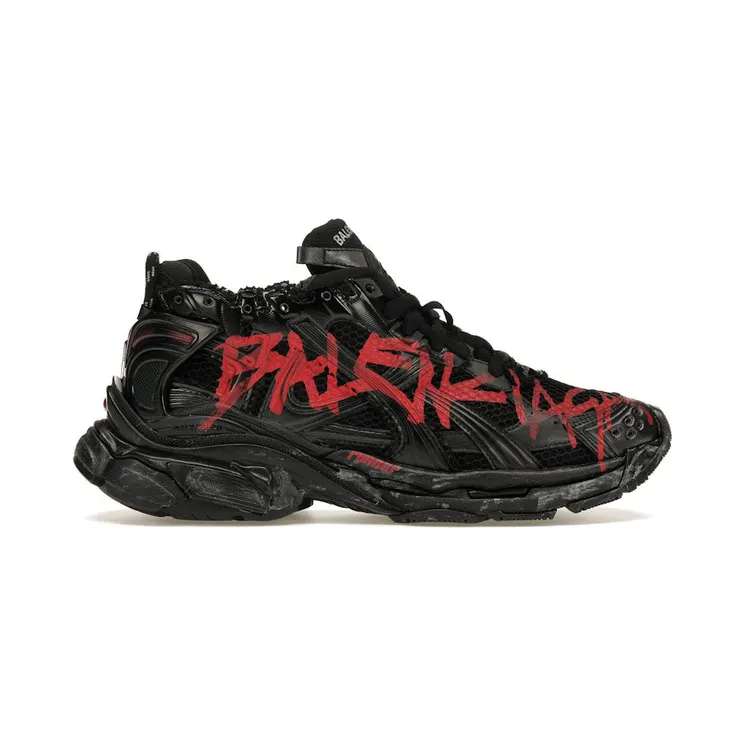 Balenciaga Runner Graffiti Black Red (677403W3RBQ1060)
