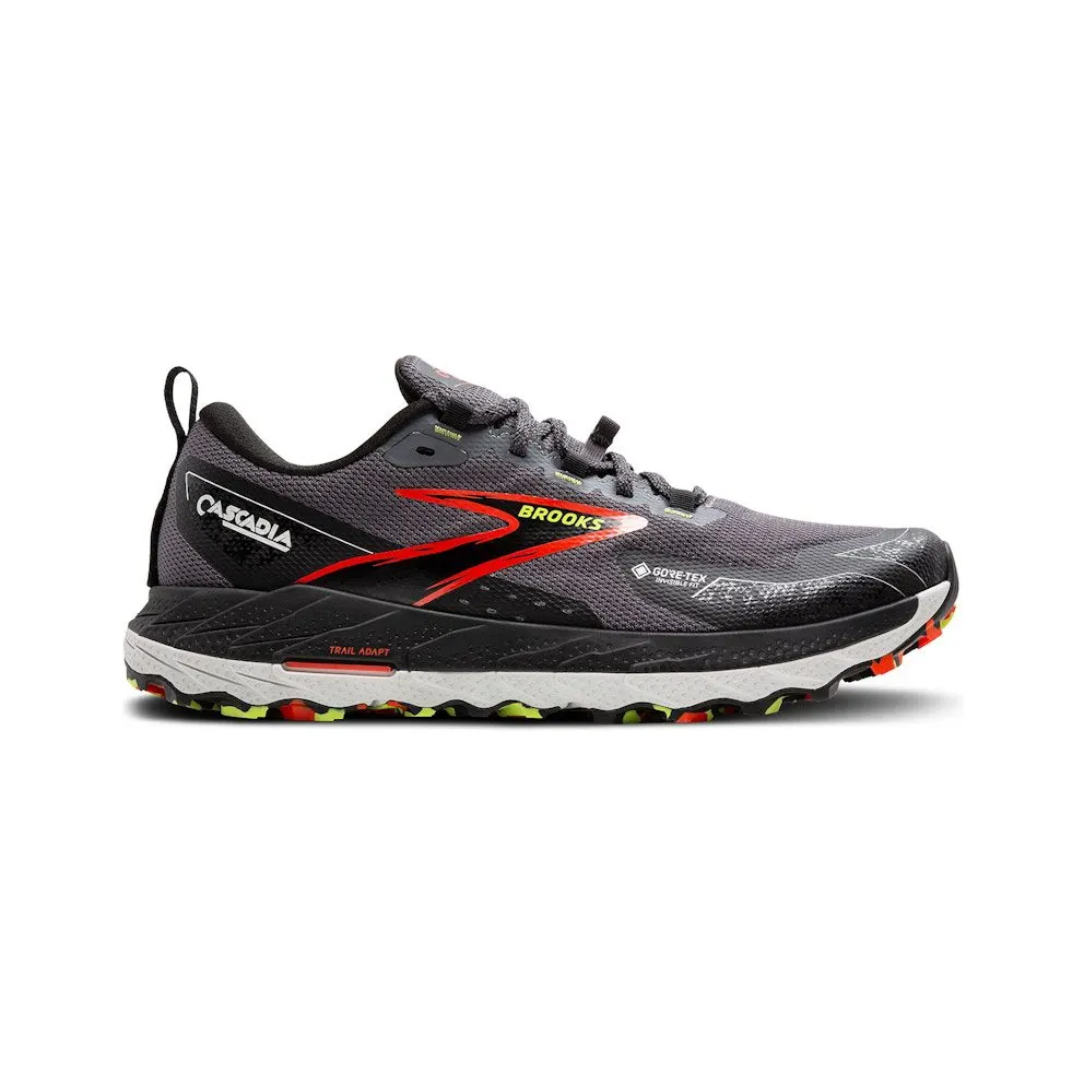 Brooks Cascadia 18 Gore-Tex Blackened Pearl Black Tomato (110427-1D-016)