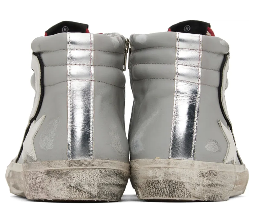 Golden Goose Gray & Red Slide High-Top Sneakers (GMF00211.F002585.81540) (2)