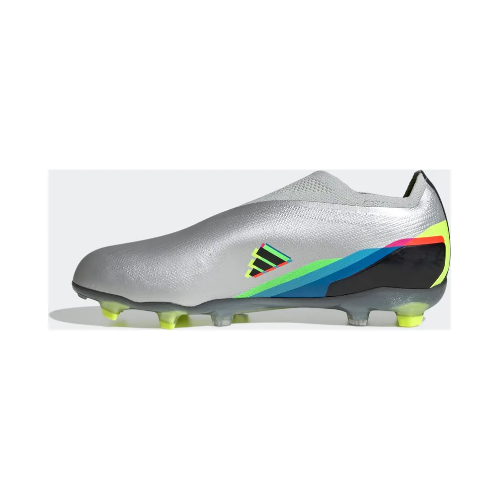 adidas X Speedportal+ Firm Ground Football Boots Silver Metallic / Core Black / Solar Yellow (GW8415)
