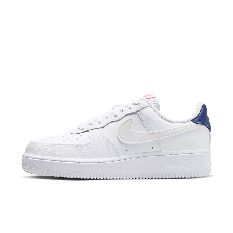 Nike Air Force 1 07 White & “White / Blue Void / Fire Red / Metallic Summit White” (IR1989-100)