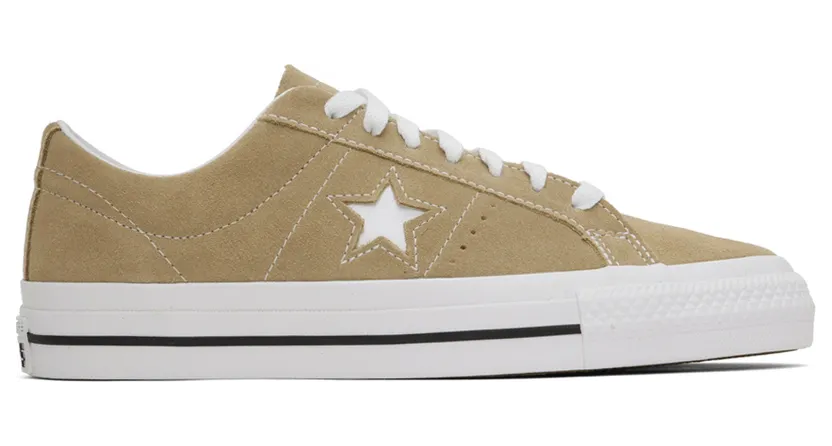Converse One Star Pro Suede Nomad Khaki/zwart/wit (A00941C)