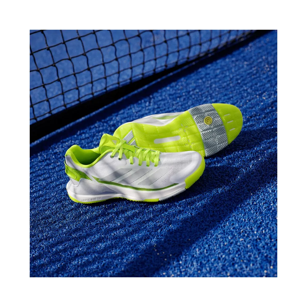 Adidas Crazyquick Lightstrike Padel Shoes Lucid Lemon / Silver Metallic / Wonder Silver (JR9325)