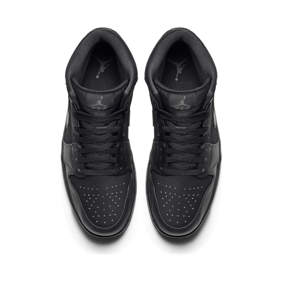 Jordan 1 Retro Mid Jeter Laser NYC Exclusive Black Black/Black-Black (554724-011)
