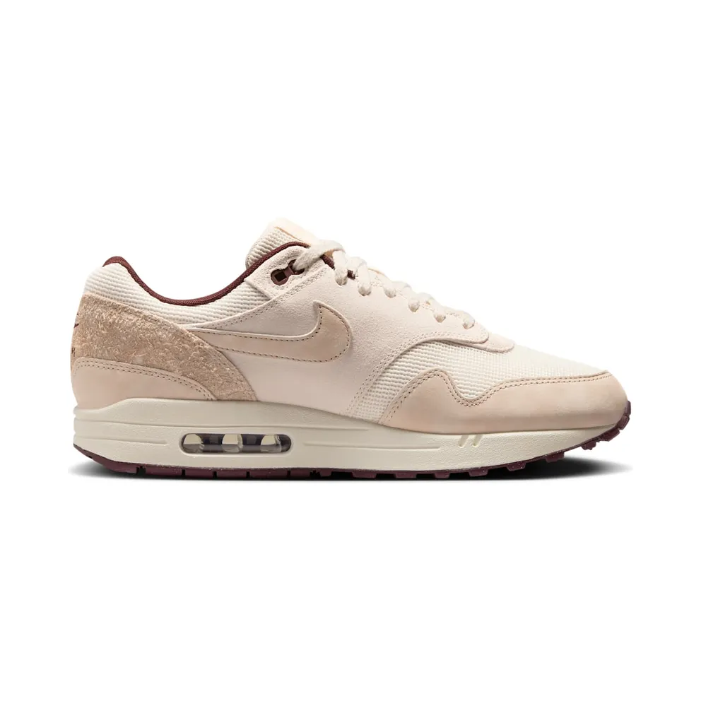 Nike Air Max 1 PRM “Burgundy Crush” (sail / light orewood brown / phantom) – HF8127-100