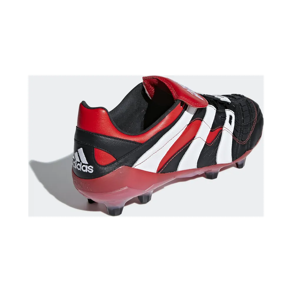 adidas Predator Accelerator Firm Ground Cleat Black White Red Core Black/Cloud White/Red (D96665)