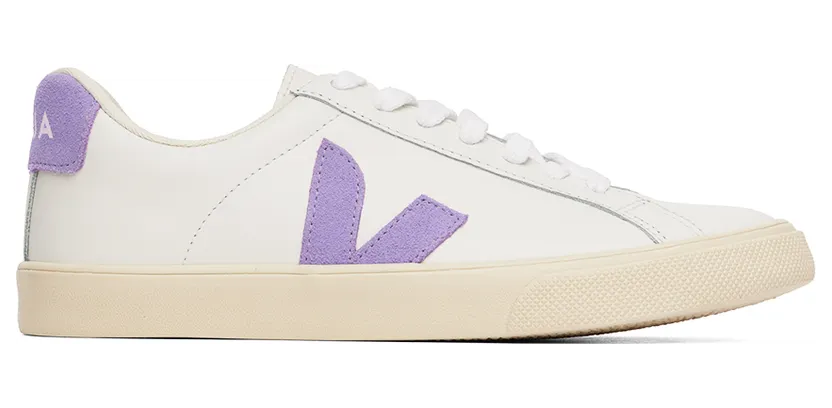 VEJA White & Purple Esplar Sneakers (EO0202968)