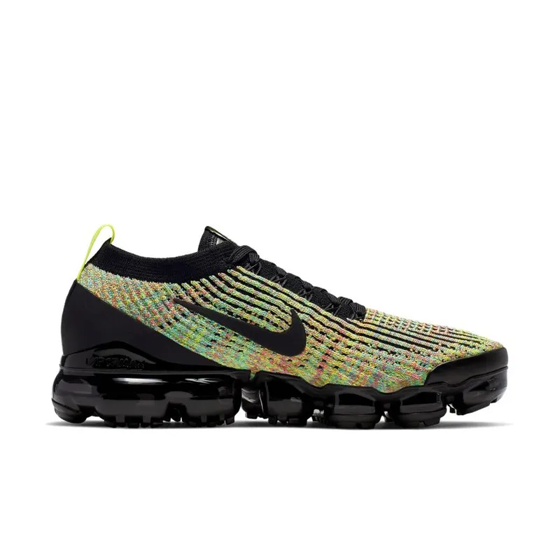 Nike Air VaporMax Flyknit 3 Multi-Color (W) Black/Black-Volt-Blue Lagoon-Racer Pink-Electro Green (AJ6910-004)
