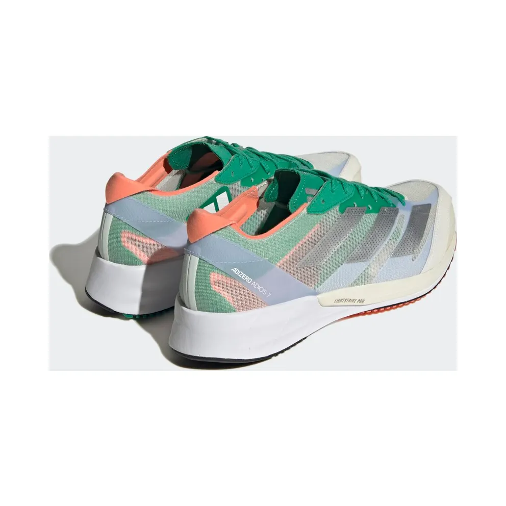 adidas Adizero Adios 7 White Tint / Silver Metallic / Court Green (HQ3699)