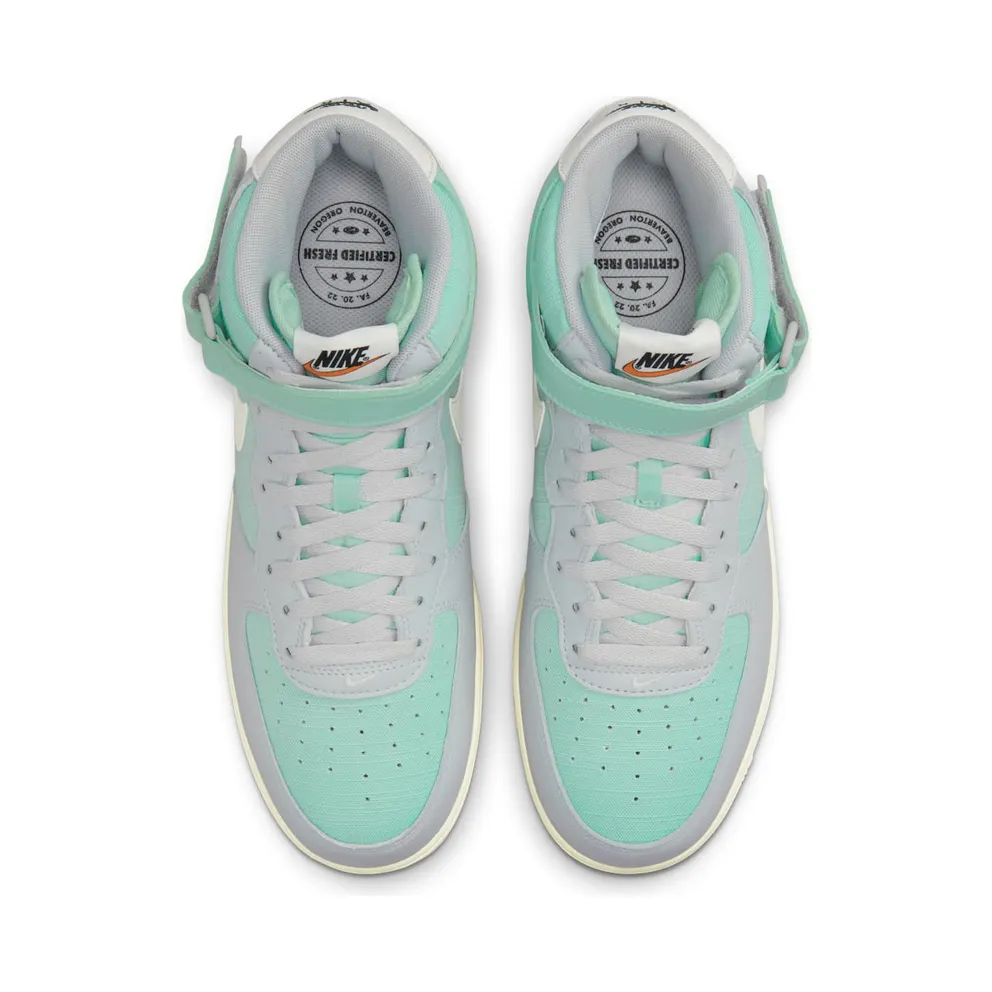 Nike Air Force 1 Mid ’07 LX “Grey Fog Enamel Green” (DQ8766-002)