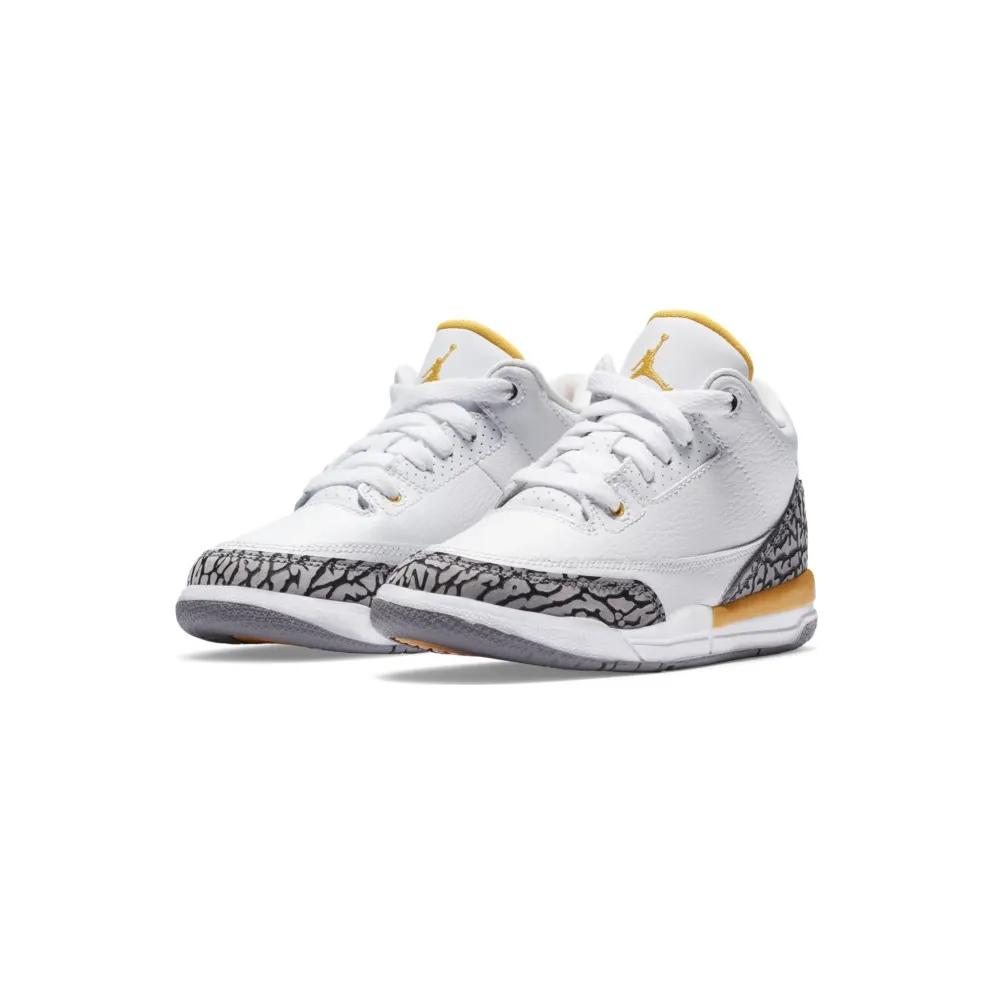 Jordan 3 Retro Laser Orange (PS) White/Black-Laser Orange-Cement Grey (441141-108)
