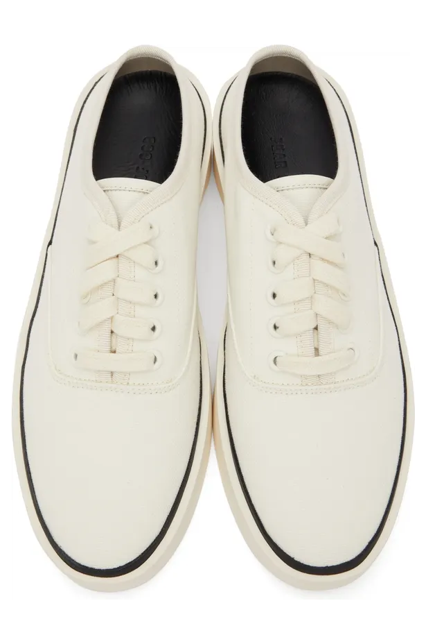 Fear of God White Canvas 101 Backless Sneakers (FG80-003CNV) (5)