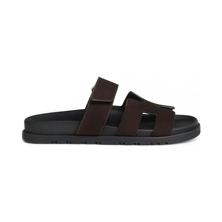 Hermes Chypre Sandal Marron Ébène Suede Goatskin (H222297Z-ME360)