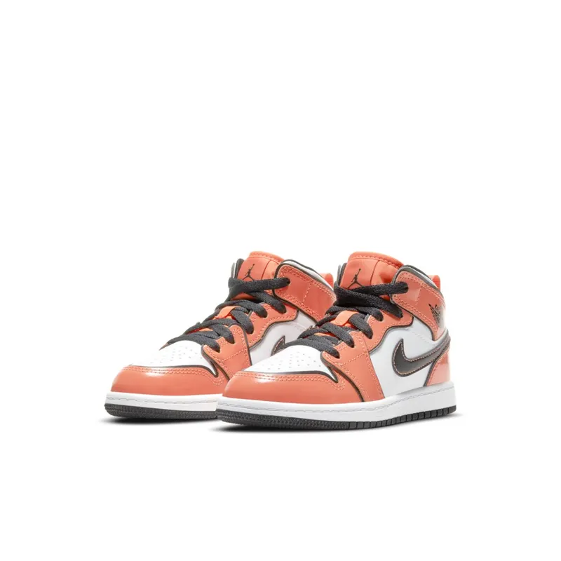 Jordan 1 Mid Turf Orange (PS) Turf Orange/White-Black (BQ6932-802)
