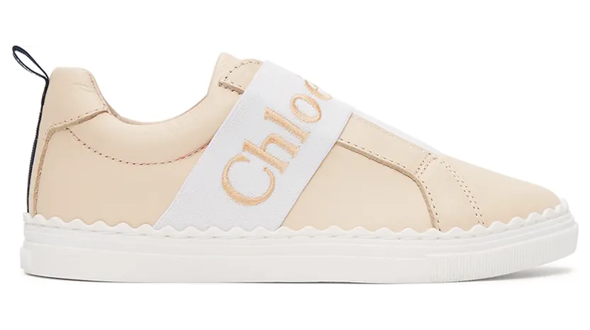 Chloé Kids Pink Leather Lauren Sneakers (C19147)