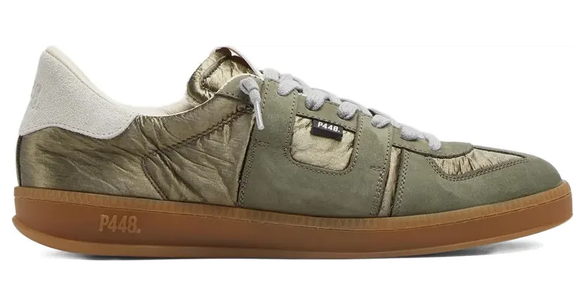 P448 Monza Sneakers mit Einsätzen – Grün (F25MONZA75W)